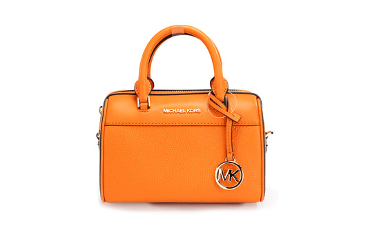 Michael Kors Travel XS Poppy Pebbled Leather Duffle Crossbody Handbag Purse | Fashionsarah.com