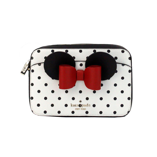 Fashionsarah.com Fashionsarah.com Kate Spade Disney Minnie Mouse Polka Dot Printed PVC Crossbody Camera Bag
