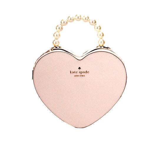 Fashionsarah.com Fashionsarah.com Kate Spade Love Shack Heart Lilac Leather Pearl Top Handle Crossbody Bag