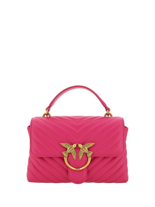 PINKO Pink Calf Leather Love Lady Mini Handbag | Fashionsarah.com