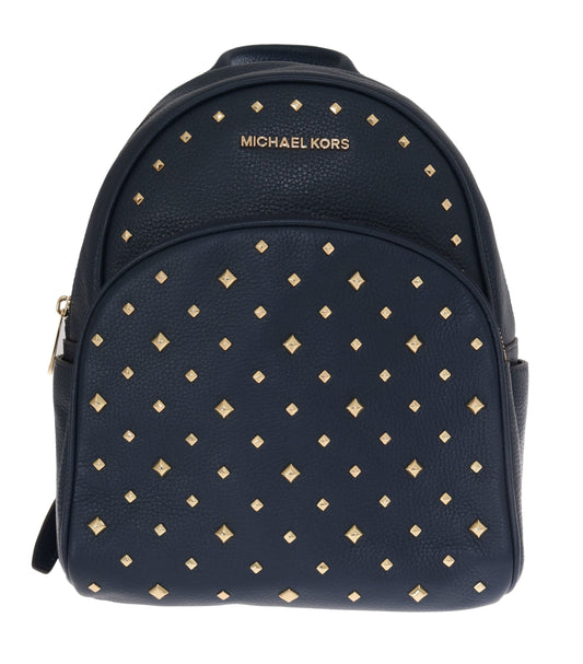Fashionsarah.com Fashionsarah.com Michael Kors Navy Blue ABBEY Leather Backpack