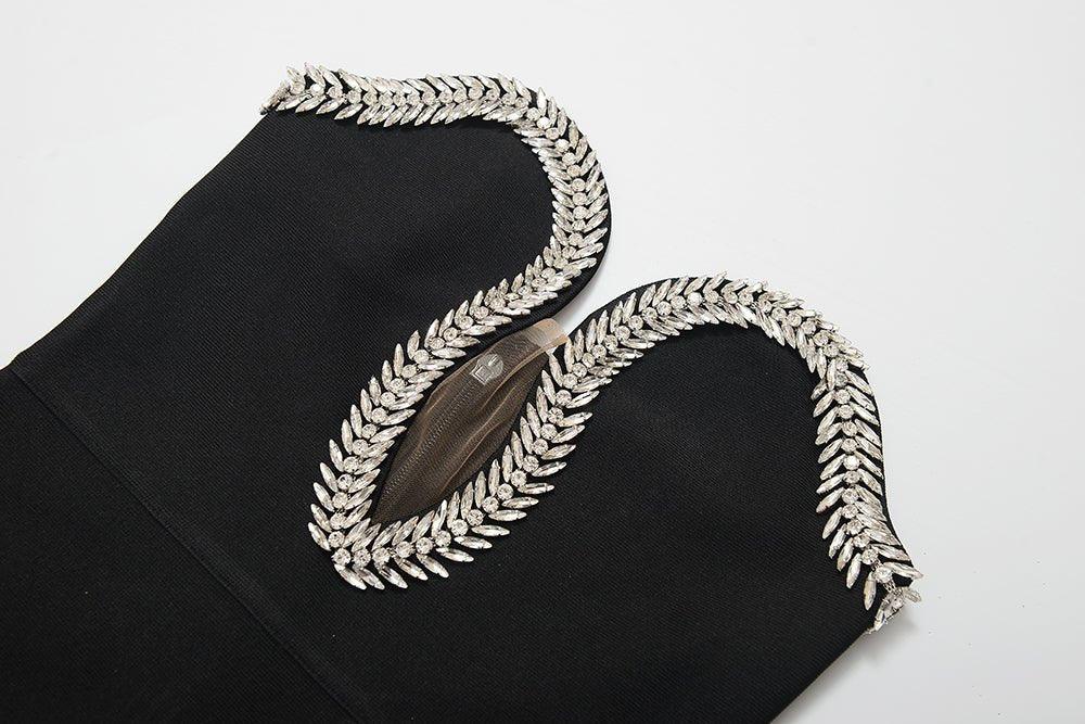 Strapless Diamond V-Neck Dress | Fashionsarah.com