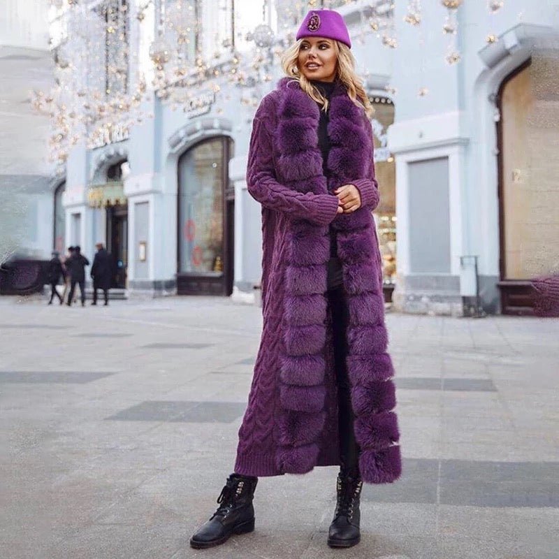 Stunning Women Coat With Fur Collar | Fashionsarah.com