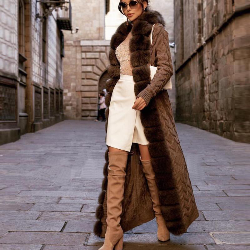 Stunning Women Coat With Fur Collar | Fashionsarah.com