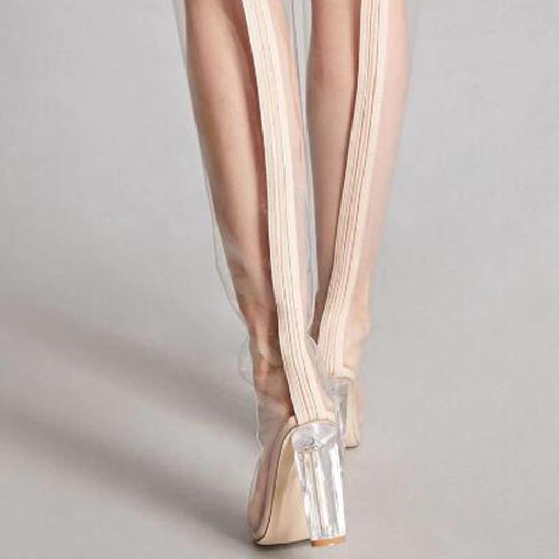 Fashionsarah.com Transparent Thigh High Boots