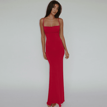 Load image into Gallery viewer, Red Backless Maxi Dress | Fashionsarah.com