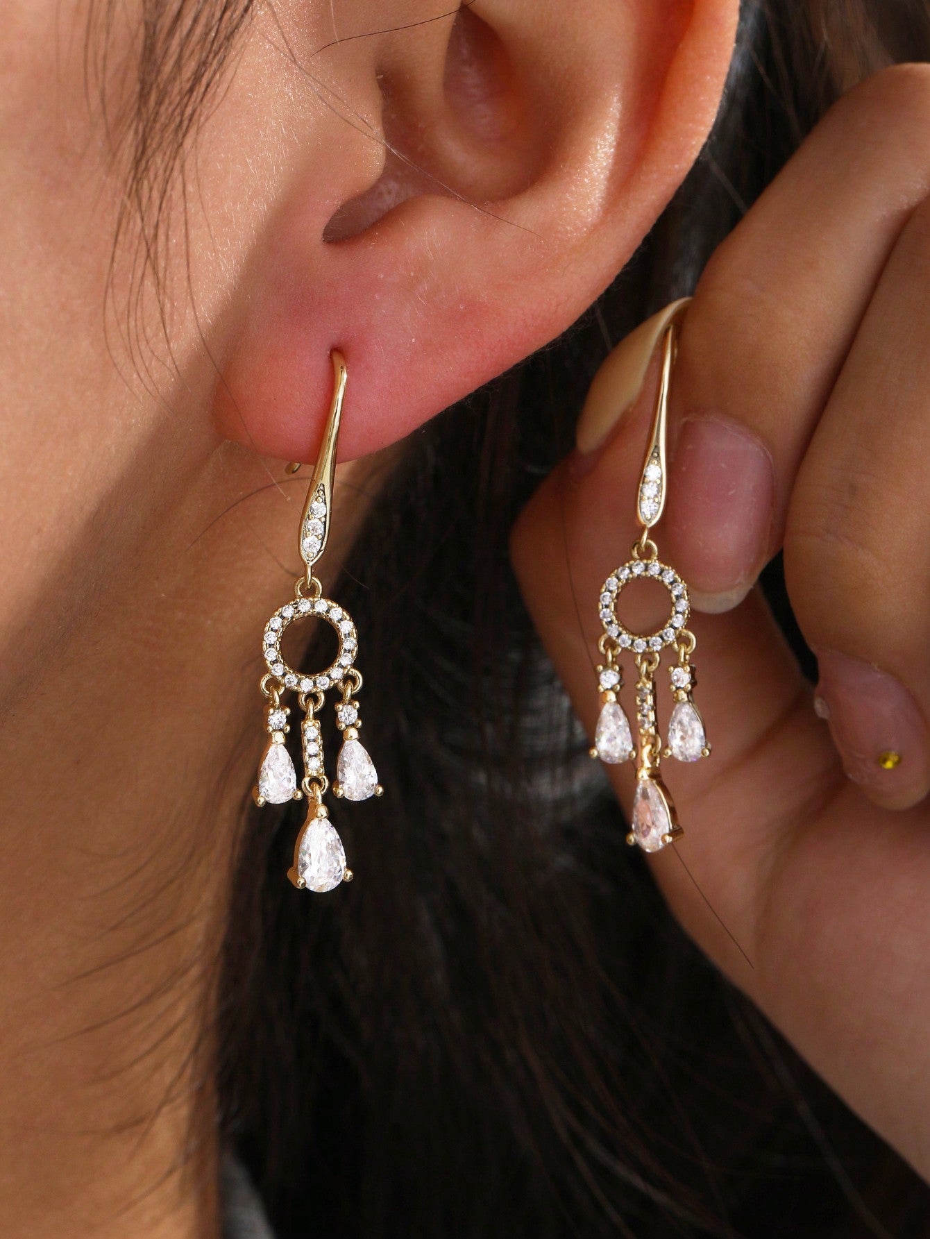 Rhinestone Punk Earrings | Fashionsarah.com