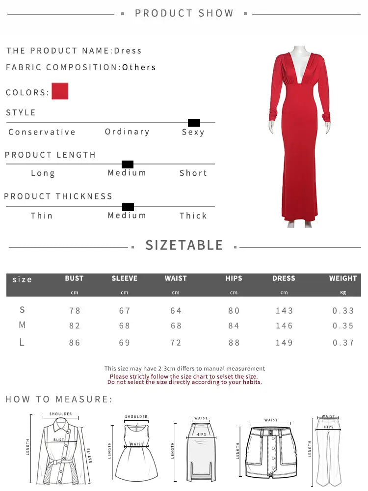Deep V-neck Pleated Elegant Maxi Dress