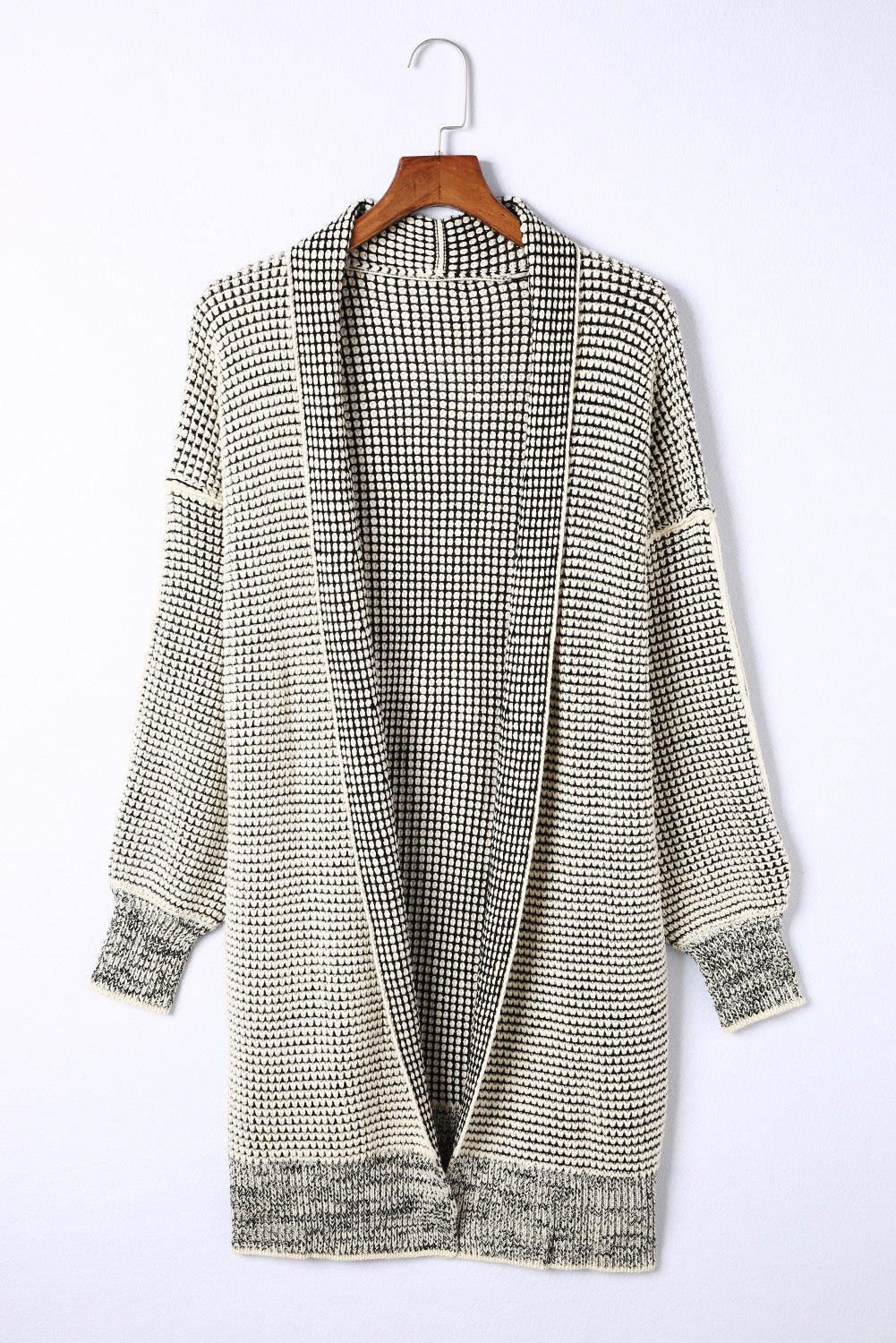 Gray Knit Pocketed Duster Cardigan | Fashionsarah.com