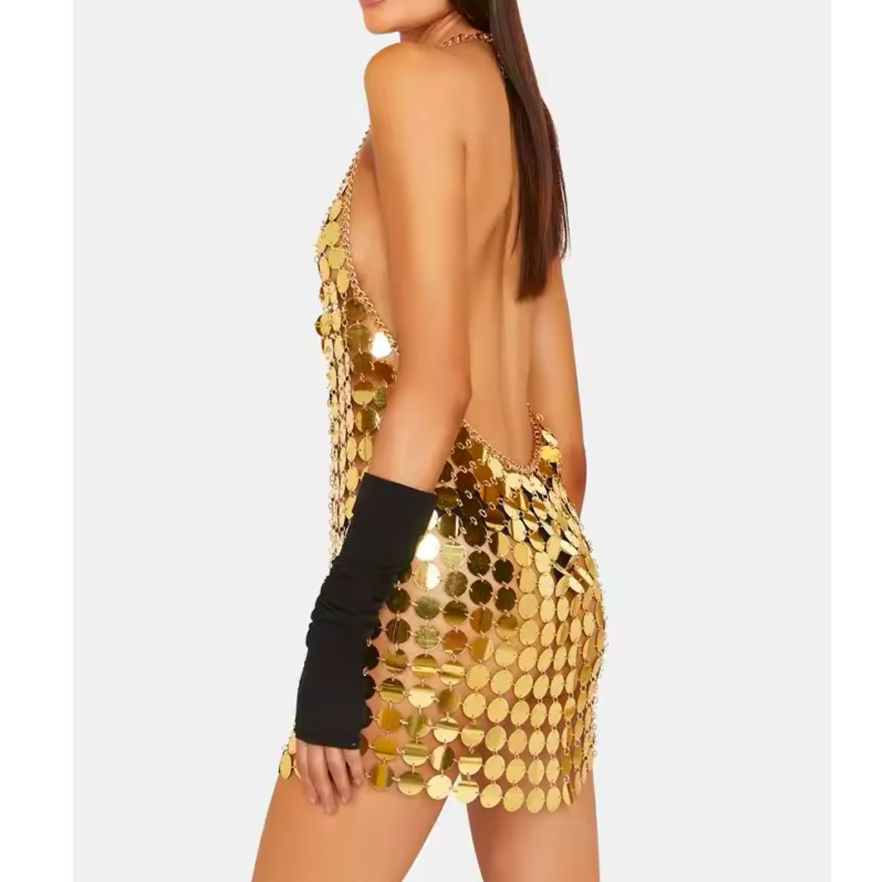 Fashionsarah.com Fashionsarah.com Disco Halter Mini Dress