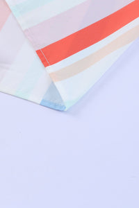 Multicolor Striped Tie Decor Strapless Tiered Maxi Dress | Fashionsarah.com