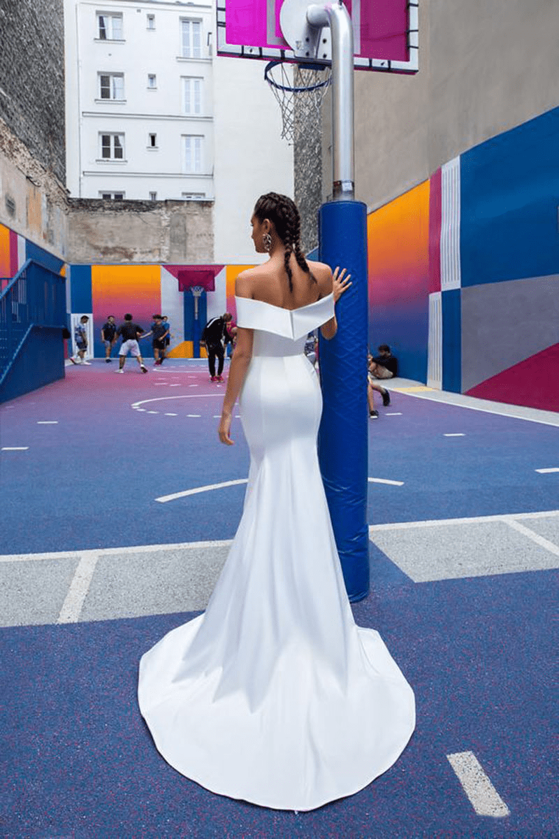 Fashionsarah.com Wedding Dress With Detachable Skirt Off