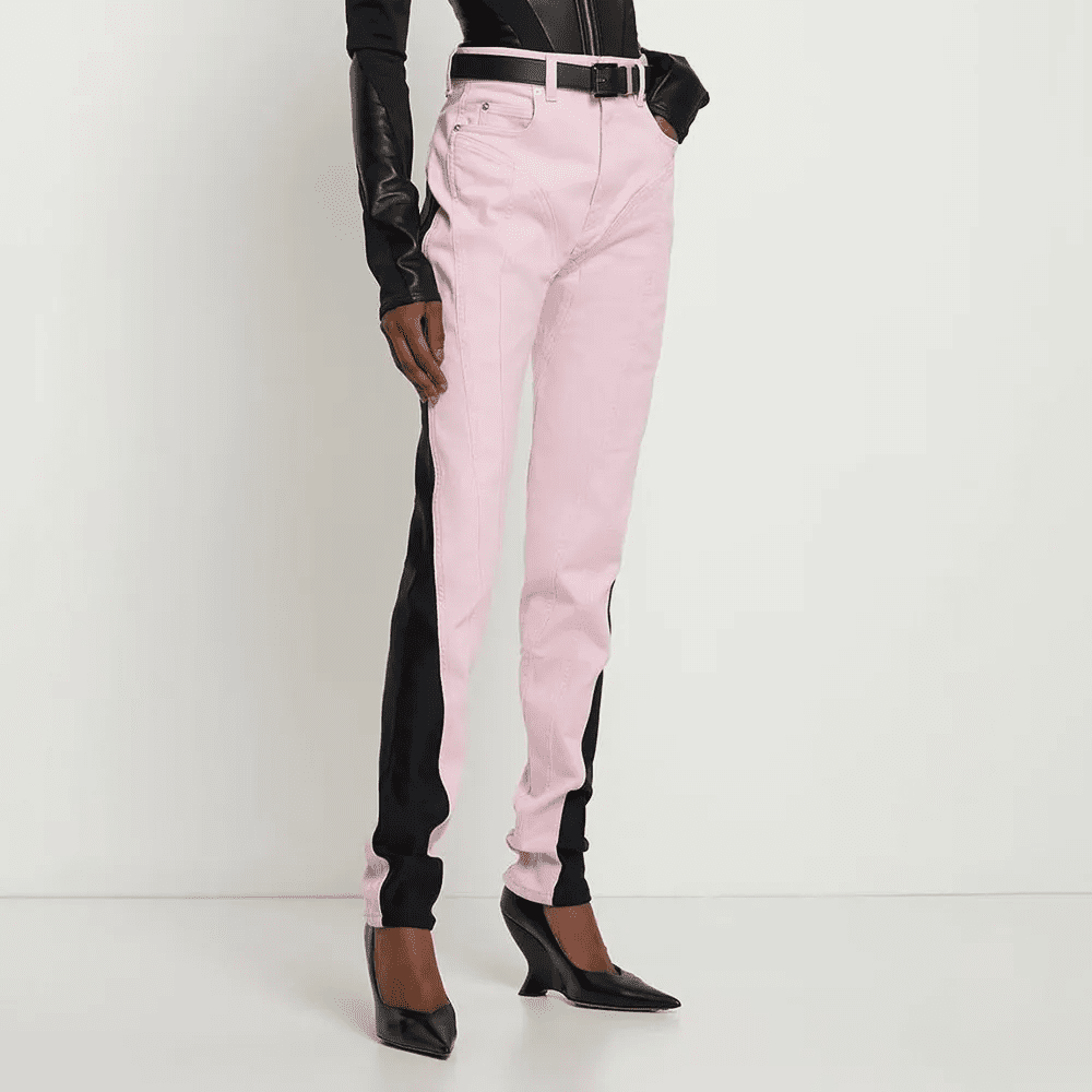 Denim Contrast Pencil Pants | Fashionsarah.com