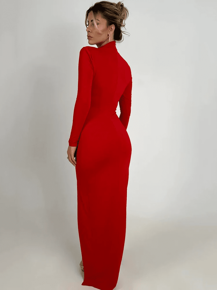 O Neck Hollow Out Maxi Bodycon Dress | Fashionsarah.com
