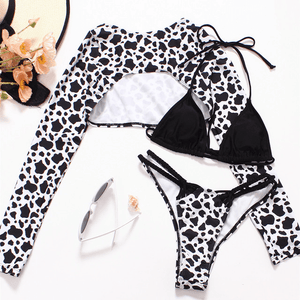 Leopard Print Bikinis 3 Piece Sets | Fashionsarah.com