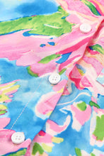 Load image into Gallery viewer, Pink Abstract Floral Print Buttoned Sheath Long Sleeve Shirt | Fashionsarah.com