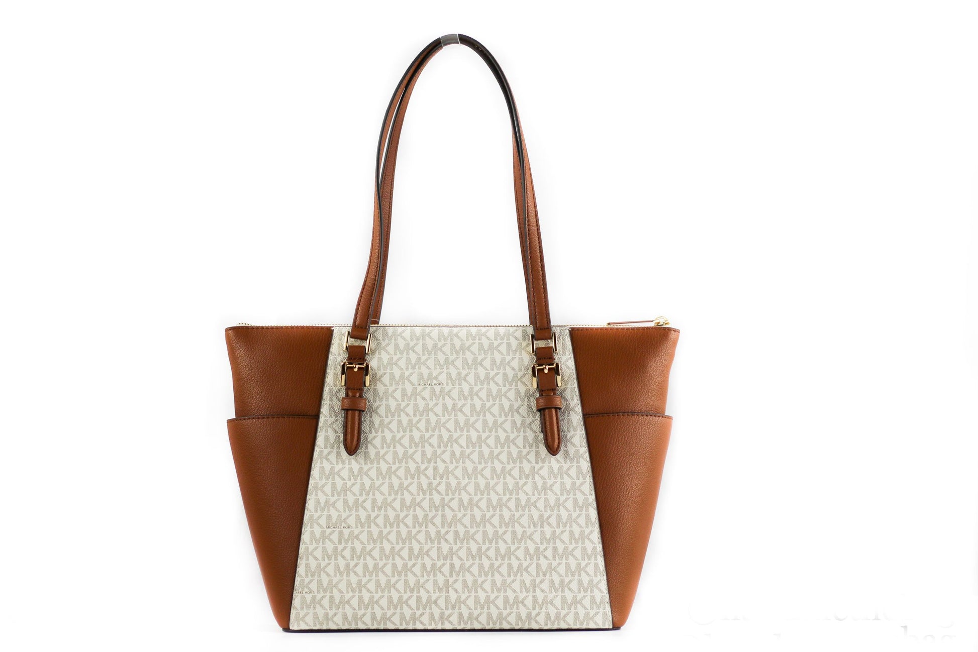 Fashionsarah.com Fashionsarah.com Michael Kors Charlotte Signature Leather Large Tote Handbag