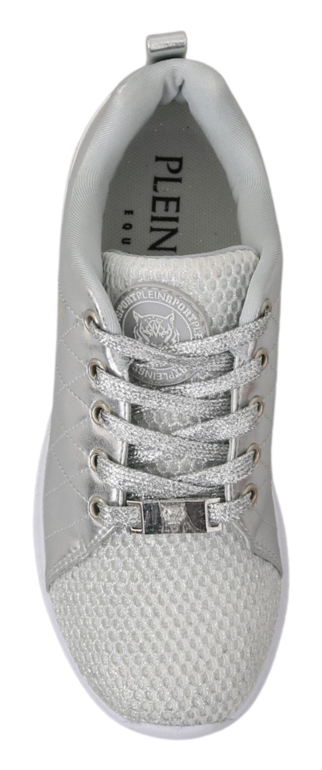 Fashionsarah.com Fashionsarah.com Philipp Plein Sleek Silver Sneakers for Trendsetters