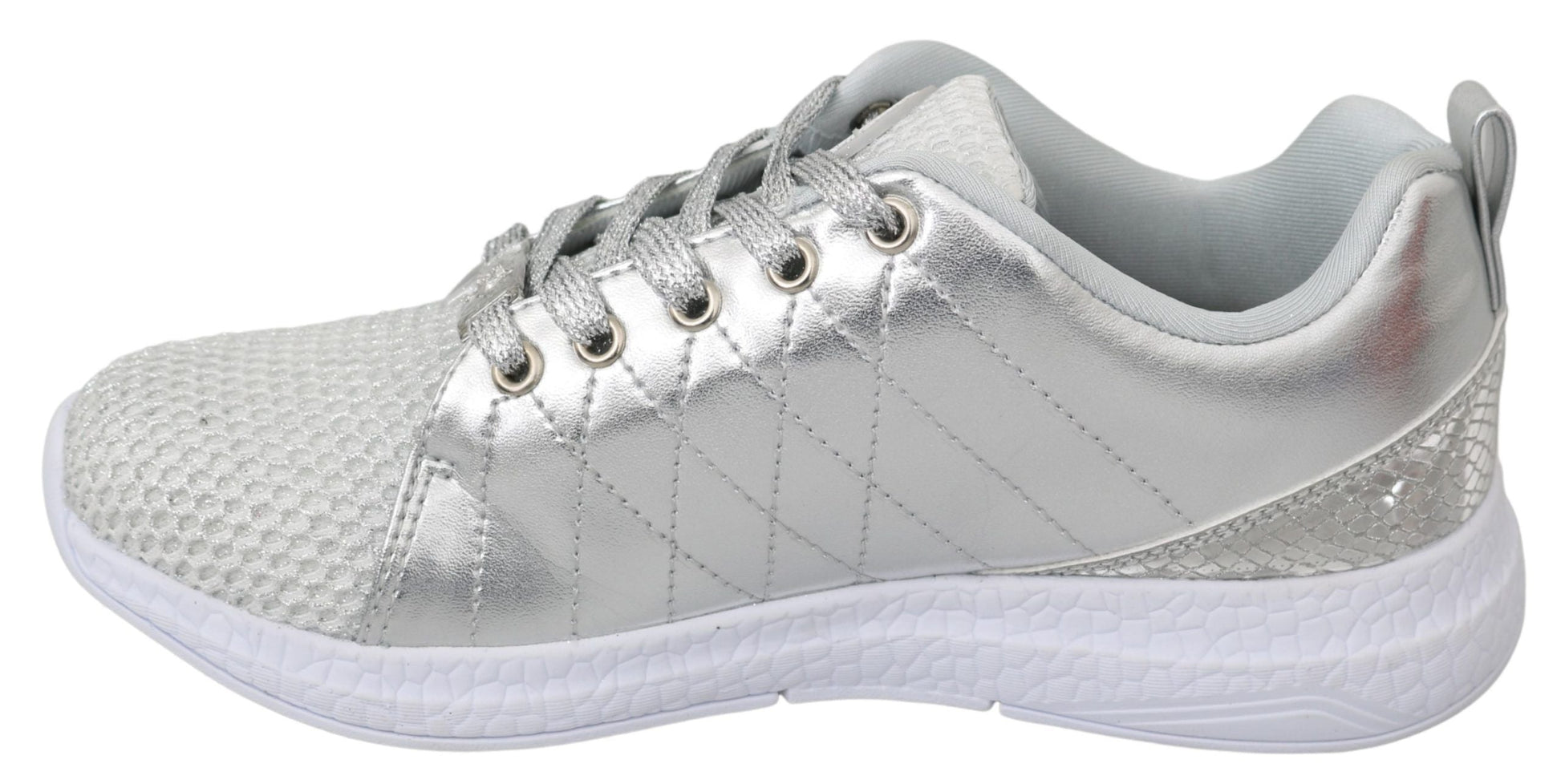 Fashionsarah.com Fashionsarah.com Philipp Plein Sleek Silver Sneakers for Trendsetters