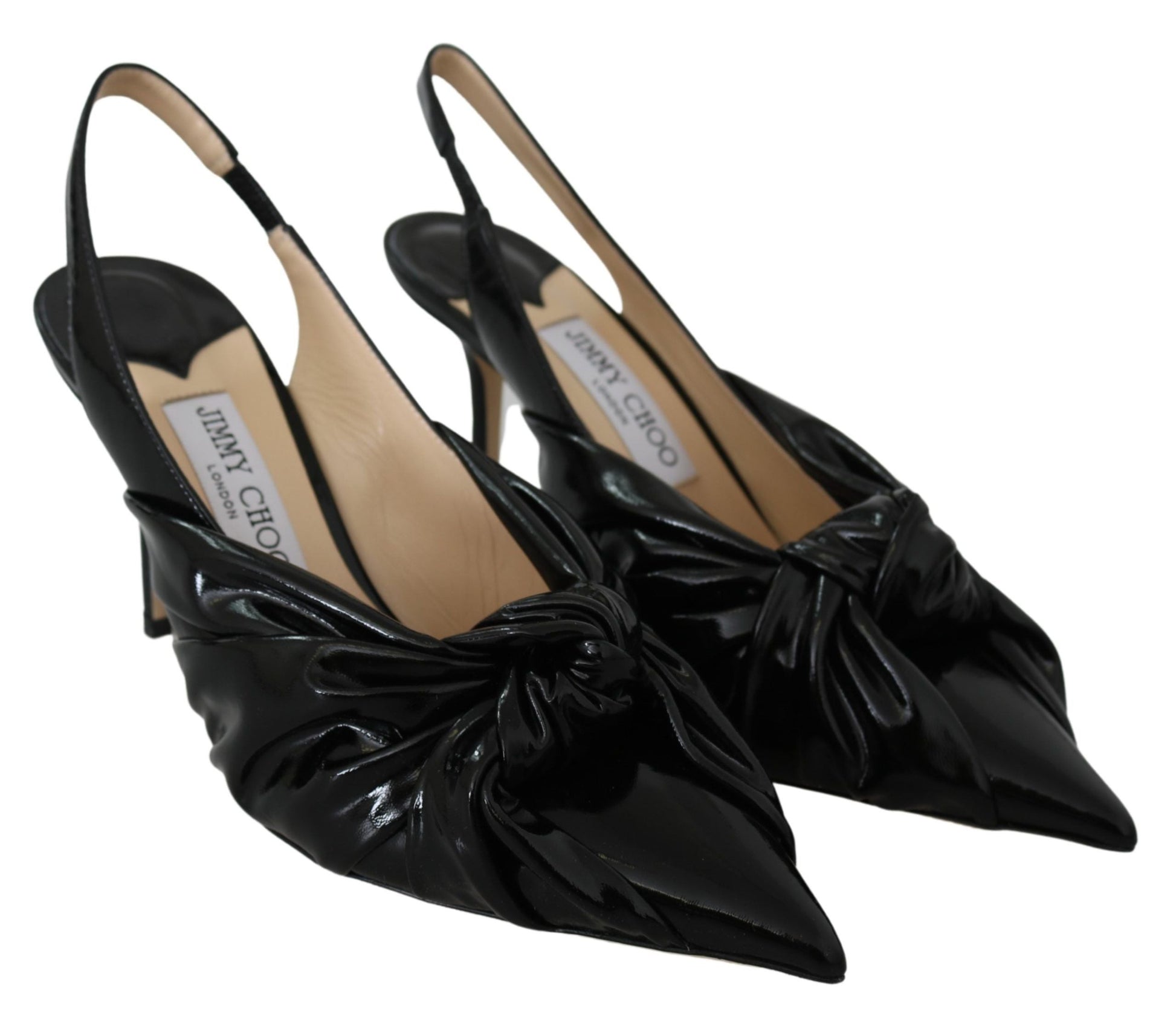 Jimmy Choo Black Patent Leather Annabell 85 Pumps | Fashionsarah.com