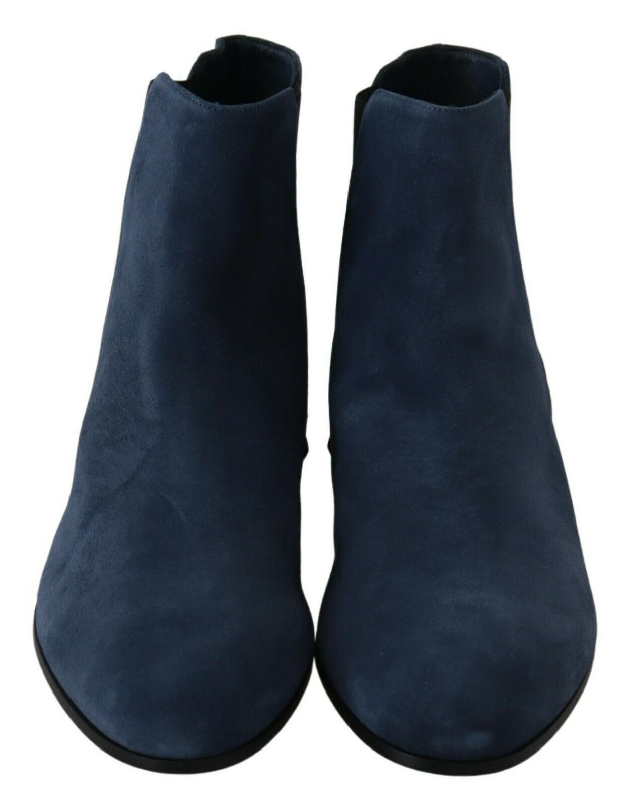 Dolce & Gabbana Blue Suede Embellished Studded Women Booties | Fashionsarah.com