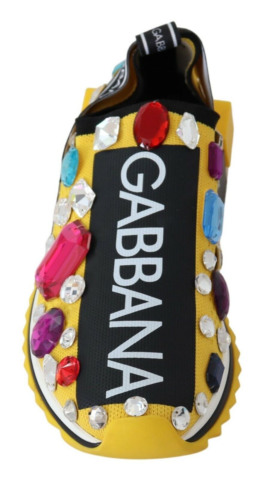 Dolce & Gabbana Embellished Yellow Sorrento Sneakers | Fashionsarah.com