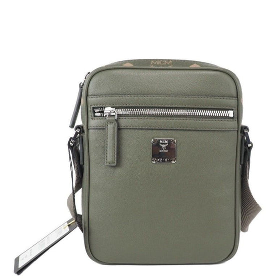 MCM Klassik Mini Sea Turtle Visetos Mixed Leather Multifunction Crossbody Bag Green | Fashionsarah.com