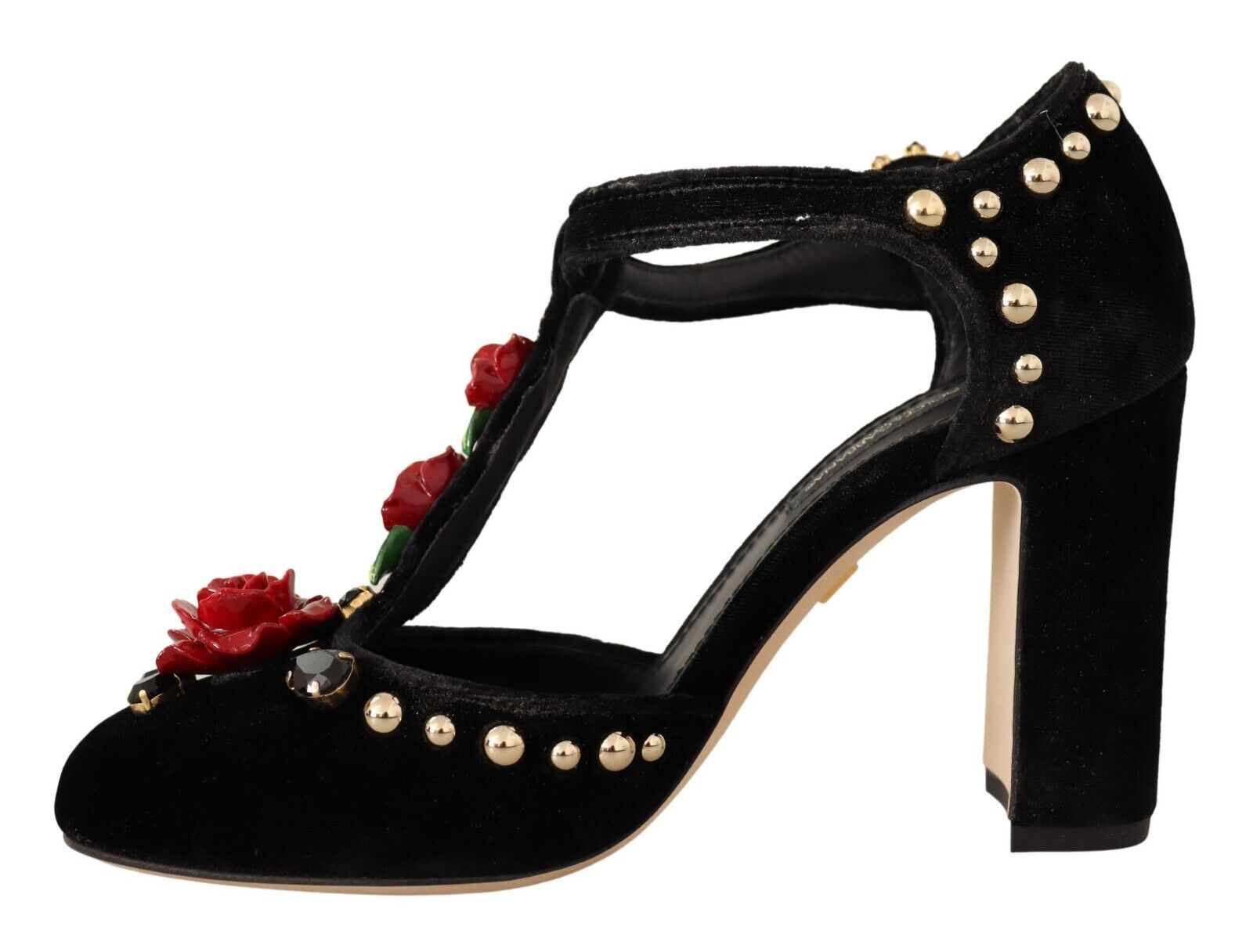 Dolce & Gabbana Elegant Velvet T-Strap Mary Jane Pumps | Fashionsarah.com