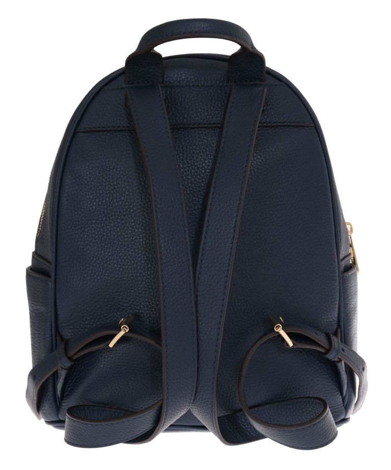 Fashionsarah.com Fashionsarah.com Michael Kors Elegant Leather ABBEY Backpack in Navy Blue