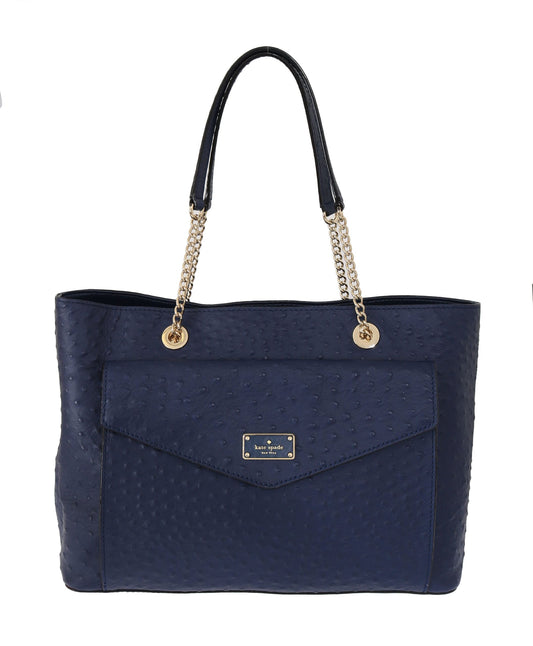 Kate Spade Blue Leather Handbag | Fashionsarah.com