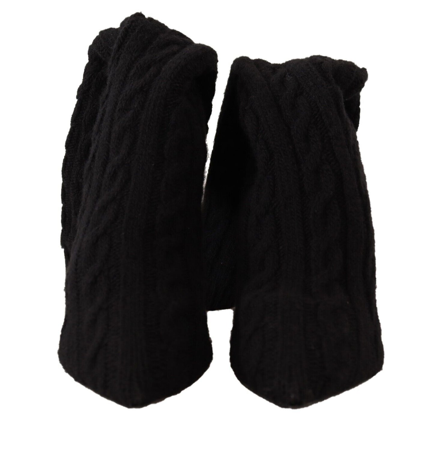 Dolce & Gabbana Black Stretch Socks Knee Boots | Fashionsarah.com