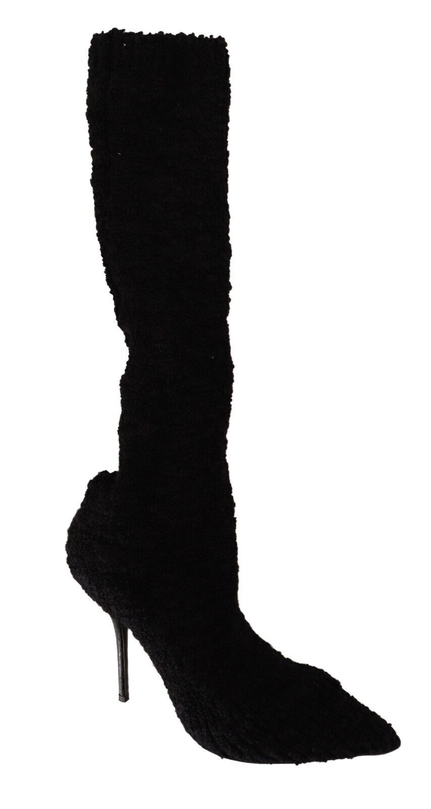 Dolce & Gabbana Black Stretch Socks Knee Boots | Fashionsarah.com