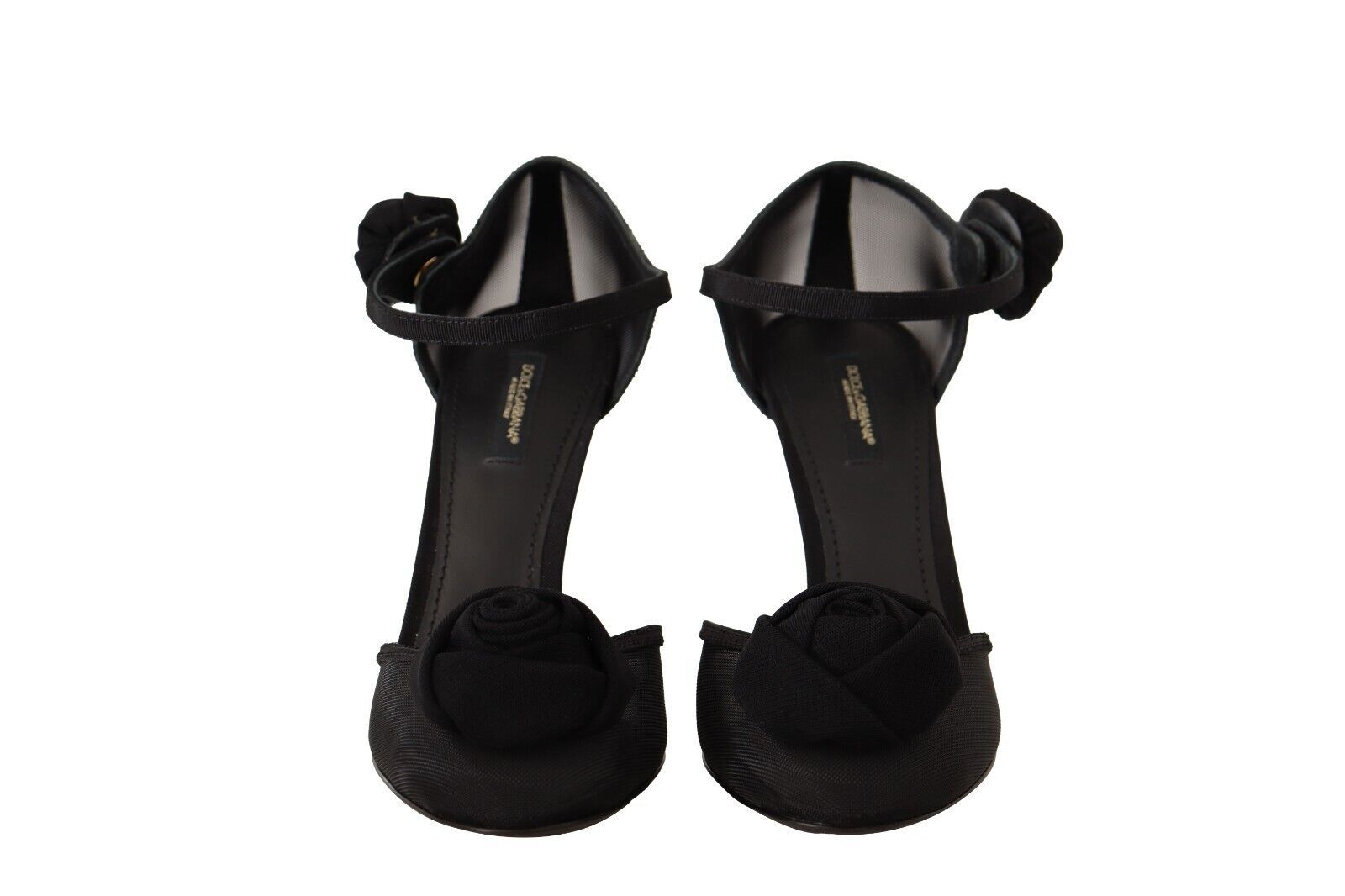 Dolce & Gabbana Black Mesh Ankle Strap High Heels Pumps Shoes | Fashionsarah.com