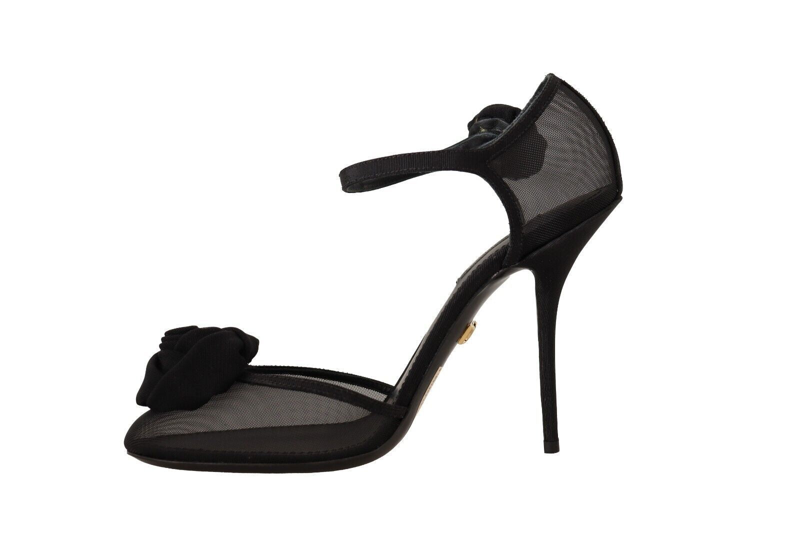 Dolce & Gabbana Black Mesh Ankle Strap High Heels Pumps Shoes | Fashionsarah.com