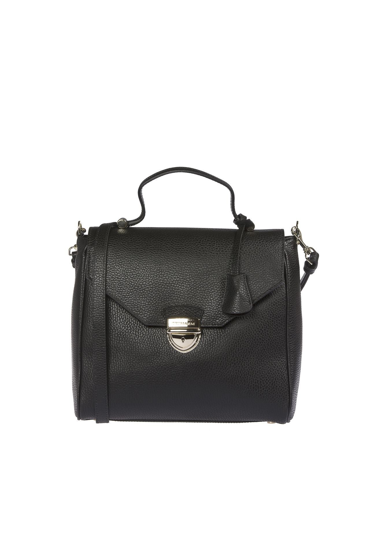 Trussardi Embossed Leather Elegance Handbag | Fashionsarah.com