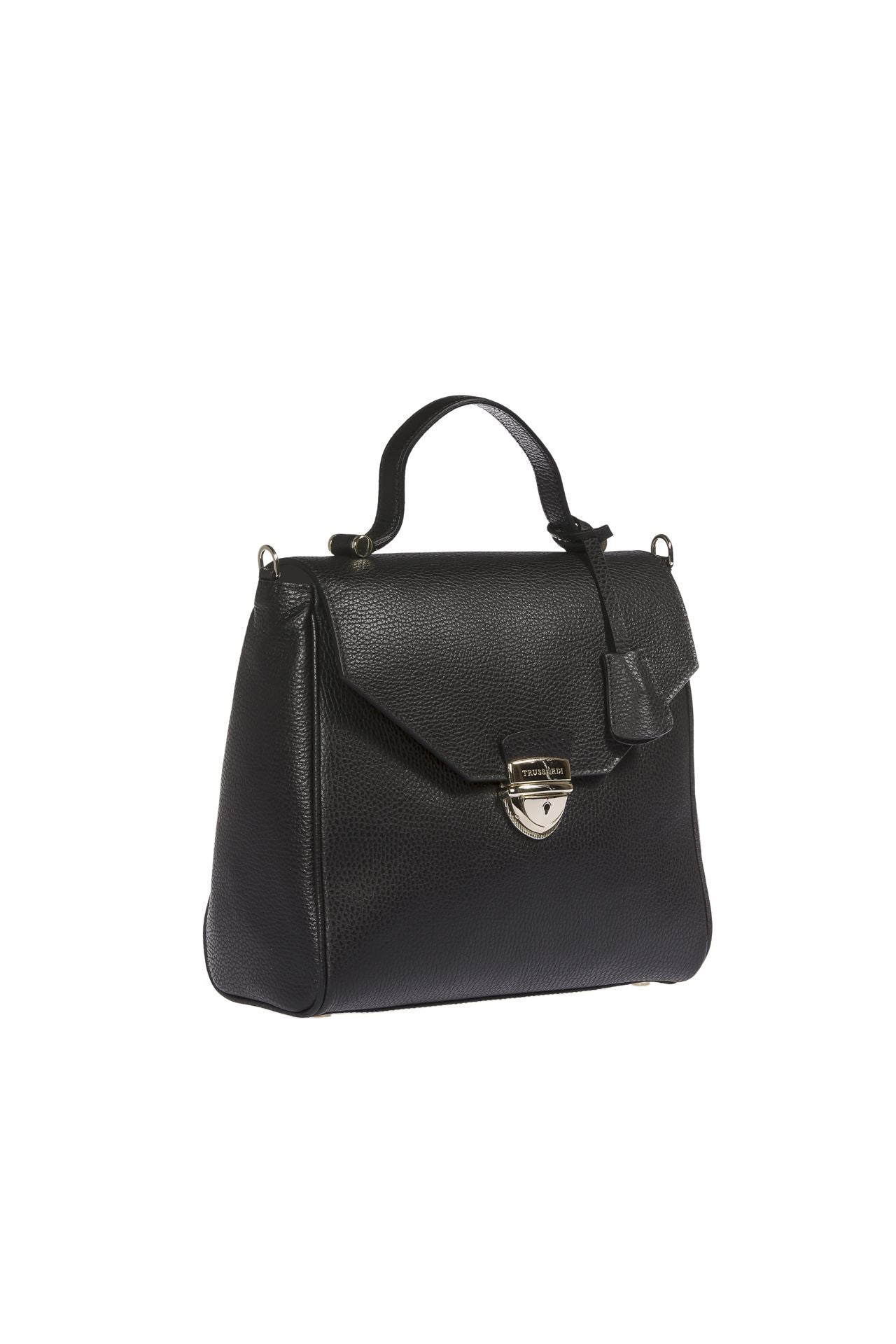 Trussardi Embossed Leather Elegance Handbag | Fashionsarah.com