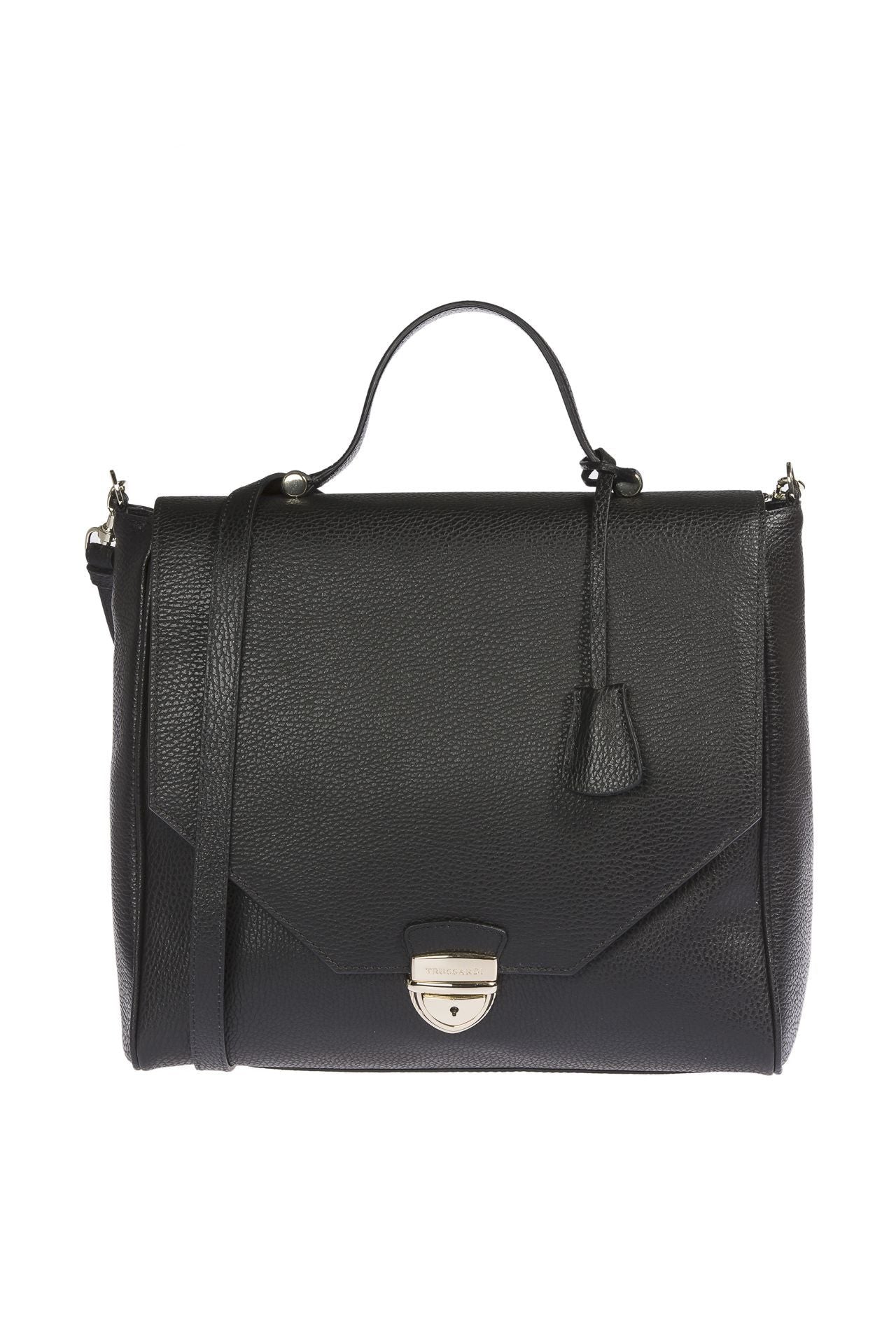 Trussardi Elegant Embossed Leather Handbag | Fashionsarah.com