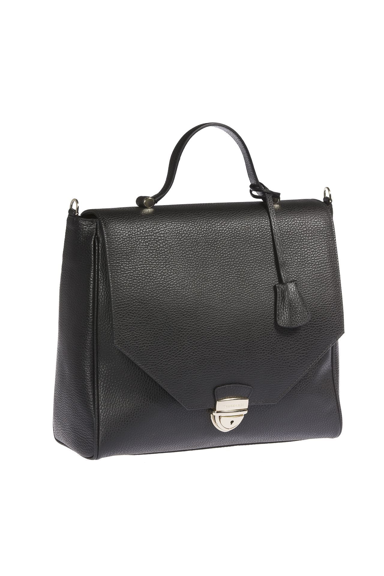 Trussardi Elegant Embossed Leather Handbag | Fashionsarah.com