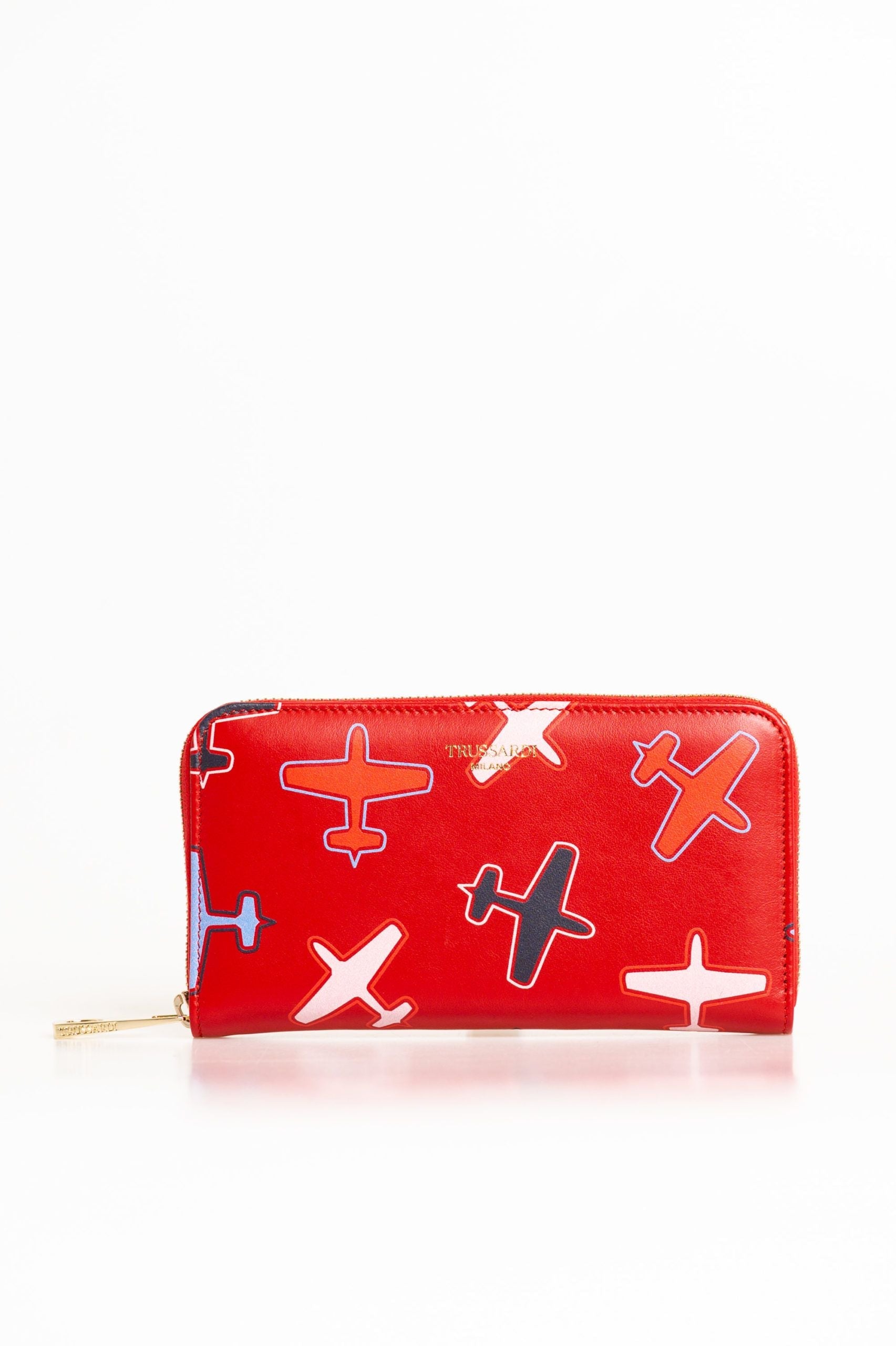 Trussardi Red Leather Wallet | Fashionsarah.com