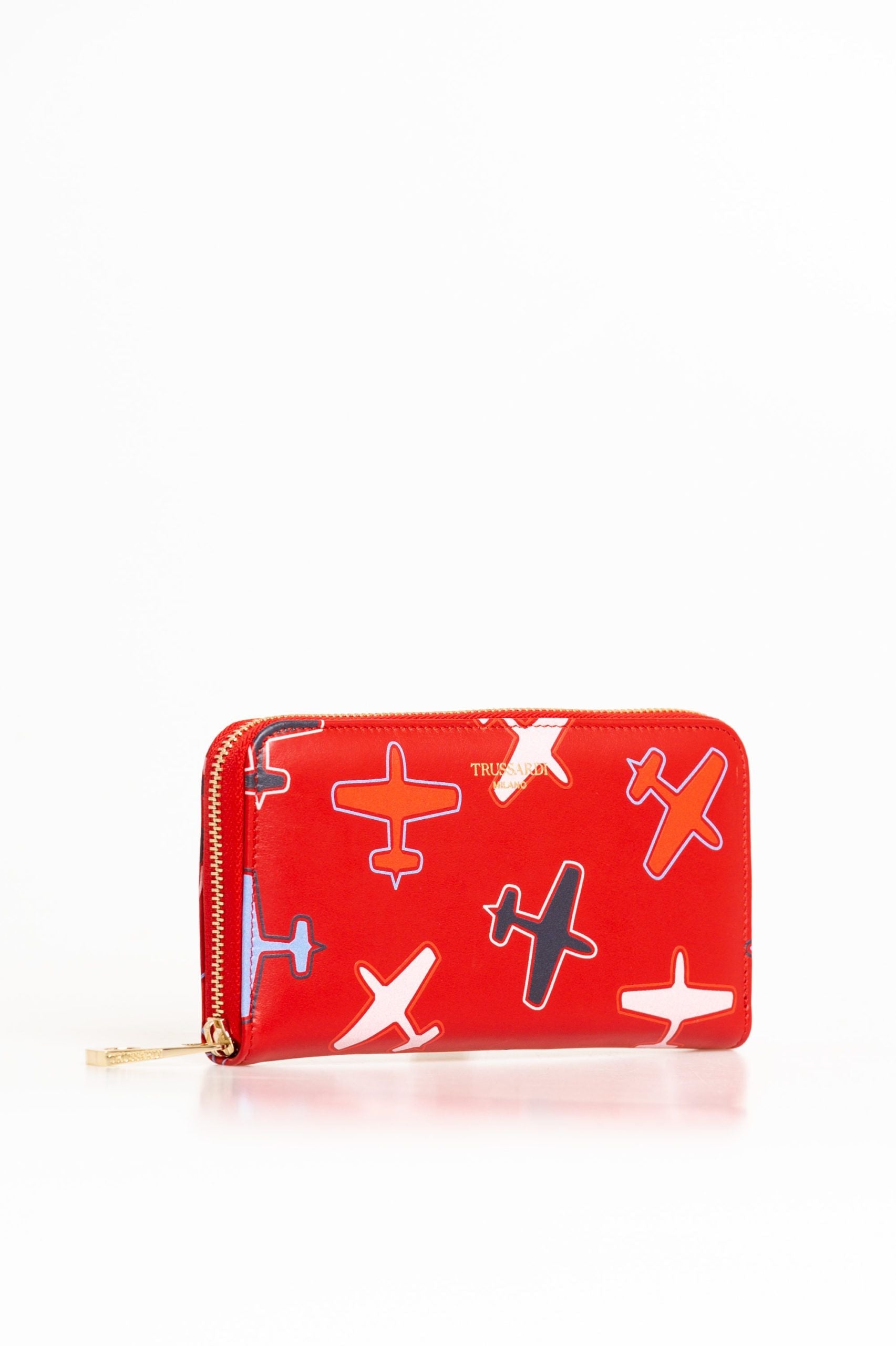 Trussardi Red Leather Wallet | Fashionsarah.com