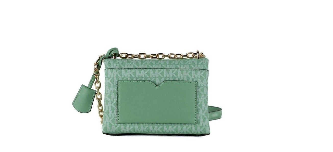 Michael Kors Cece Small Sea Green Signature PVC Convertible Flap Crossbody Bag | Fashionsarah.com