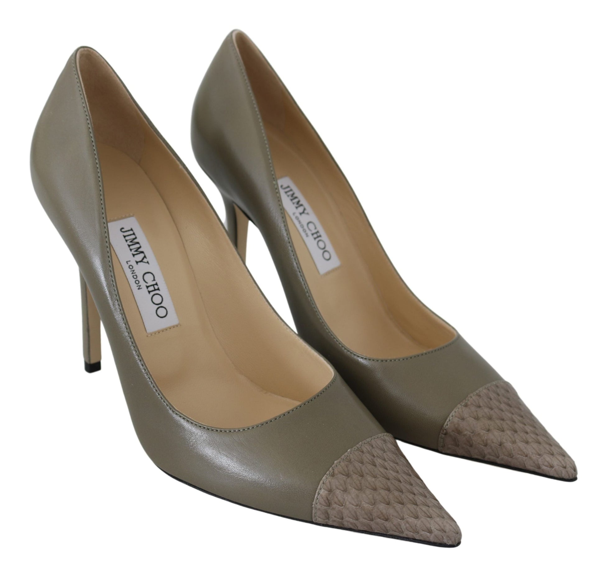 Jimmy Choo Pebble Green Leather Amika Pumps | Fashionsarah.com