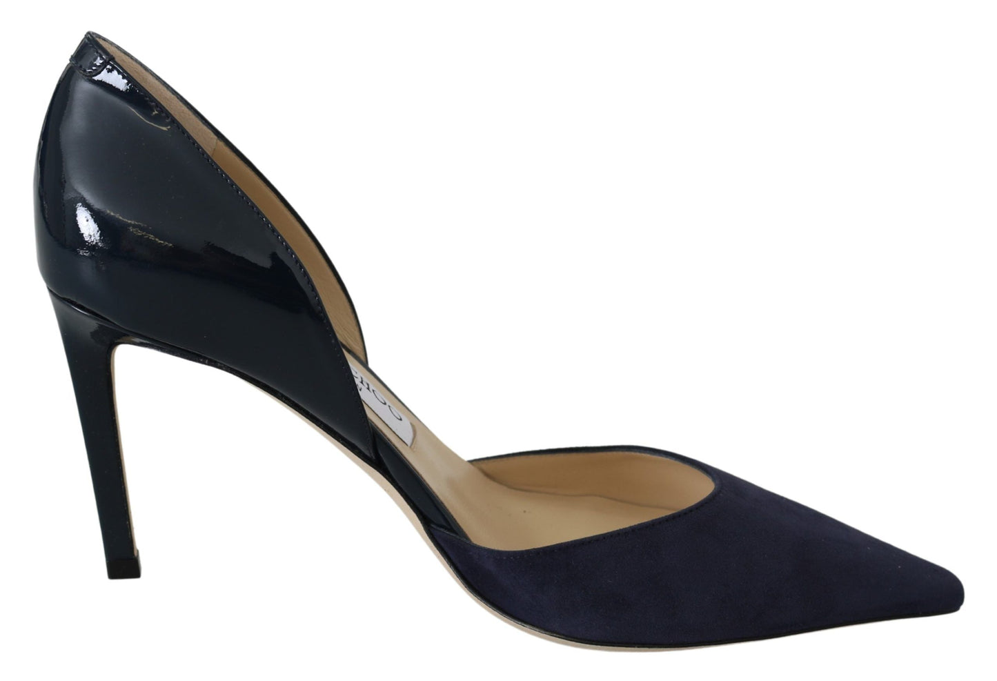 Jimmy Choo Navy Blue Leather Darylin 85 Pumps Shoes | Fashionsarah.com