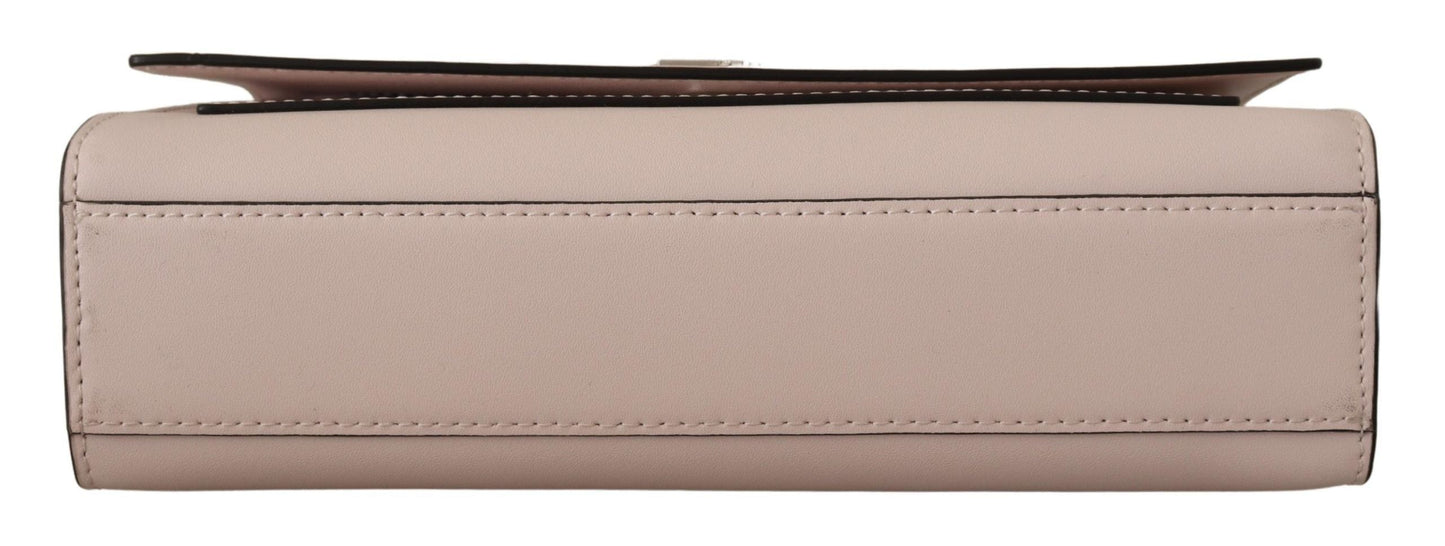 Karl Lagerfeld Light Pink Leather Shoulder Bag | Fashionsarah.com