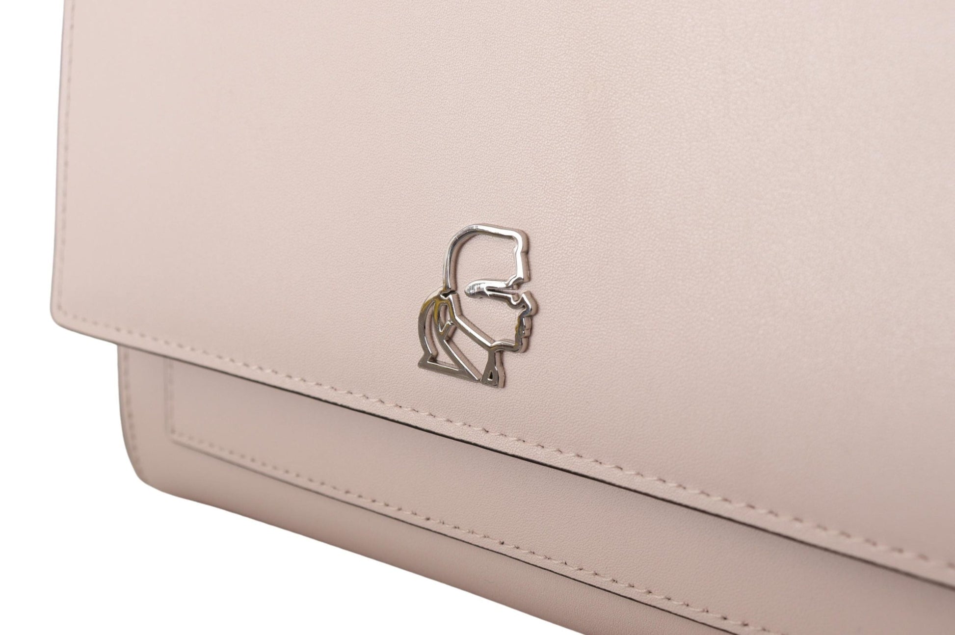 Karl Lagerfeld Light Pink Leather Shoulder Bag | Fashionsarah.com