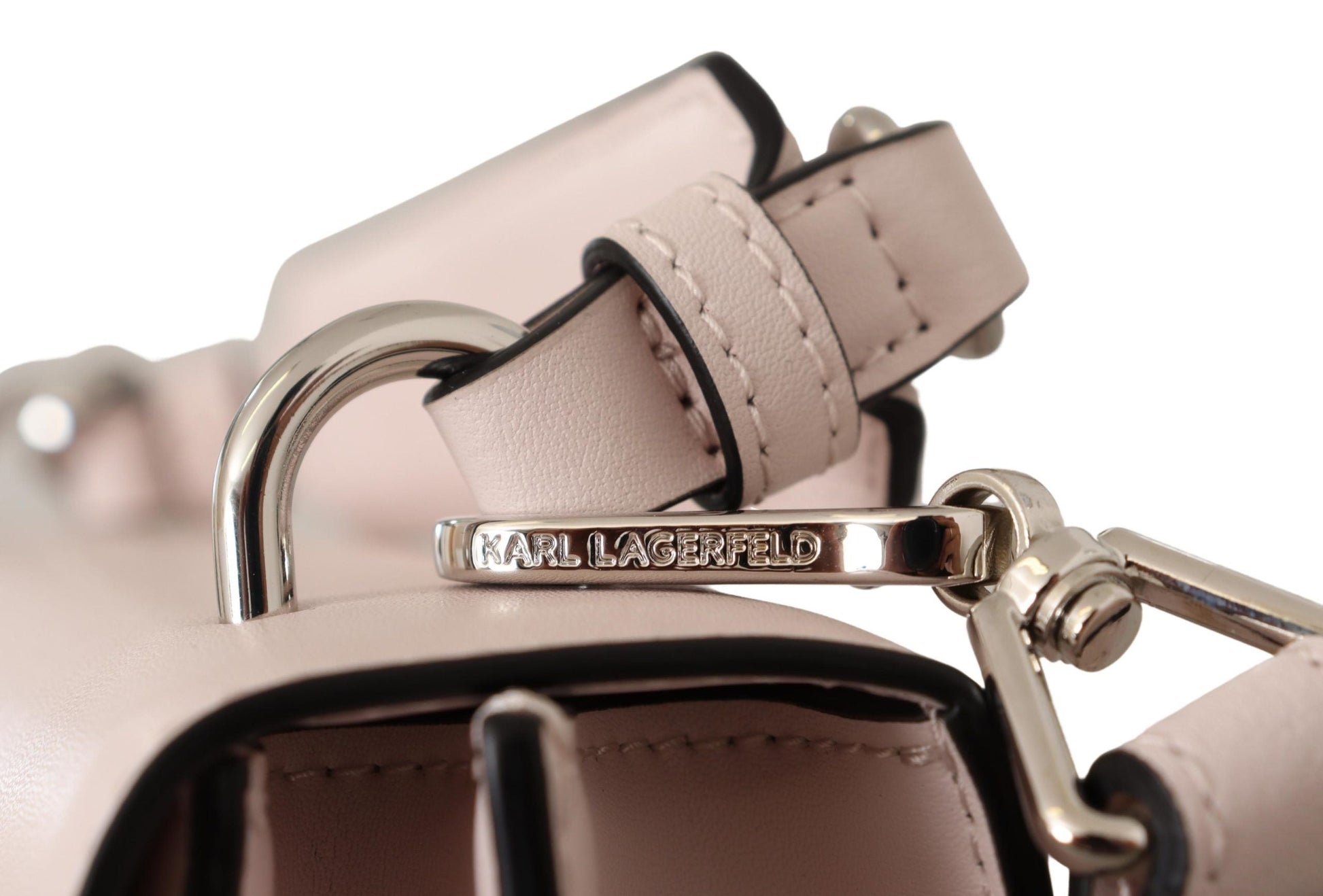 Karl Lagerfeld Light Pink Leather Shoulder Bag | Fashionsarah.com