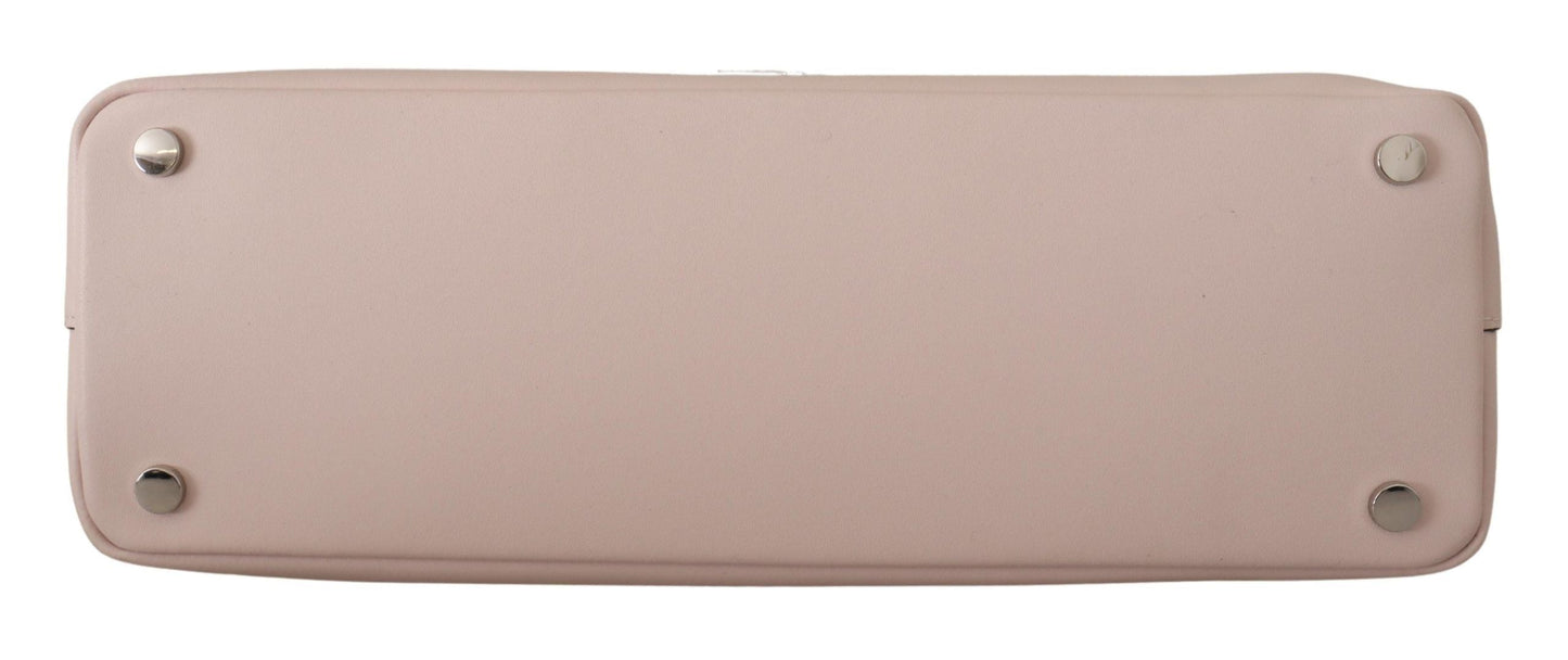 Karl Lagerfeld Light Pink Mauve Leather Shoulder Bag | Fashionsarah.com