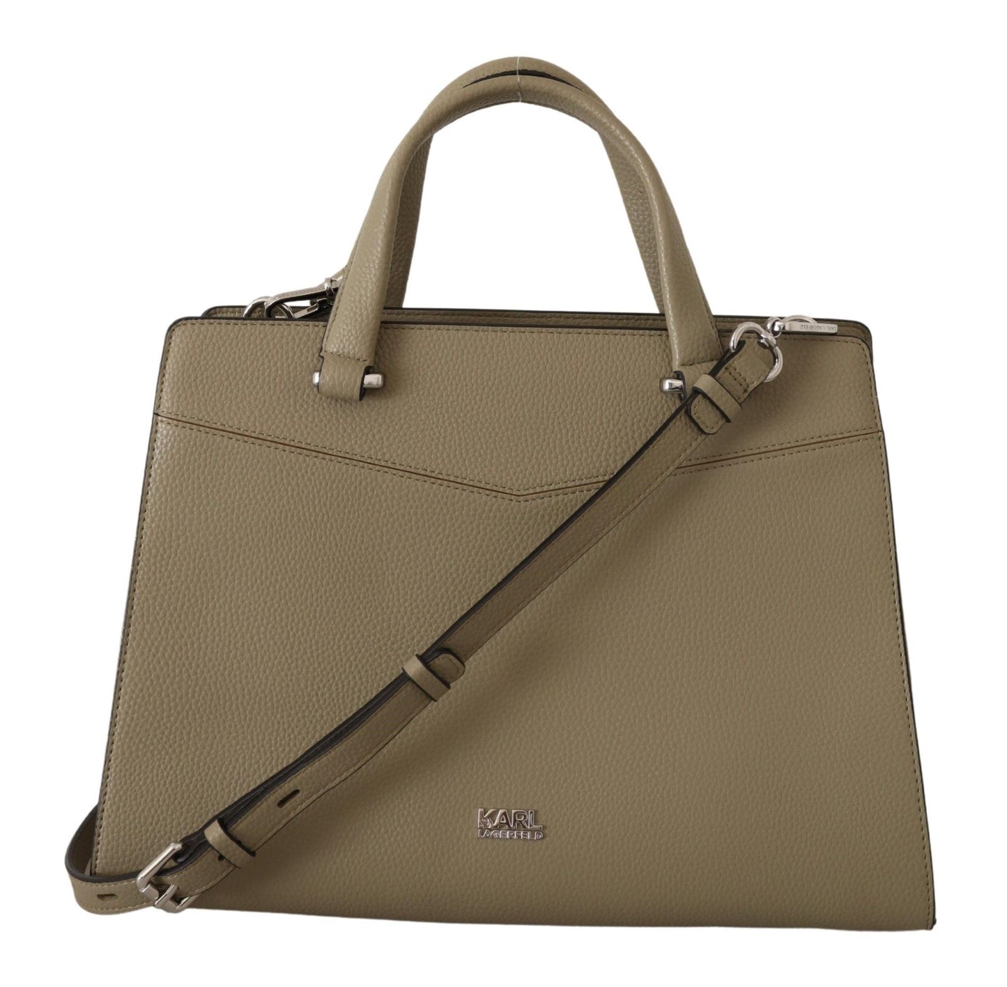 Karl Lagerfeld Sage Green Leather Tote Bag | Fashionsarah.com