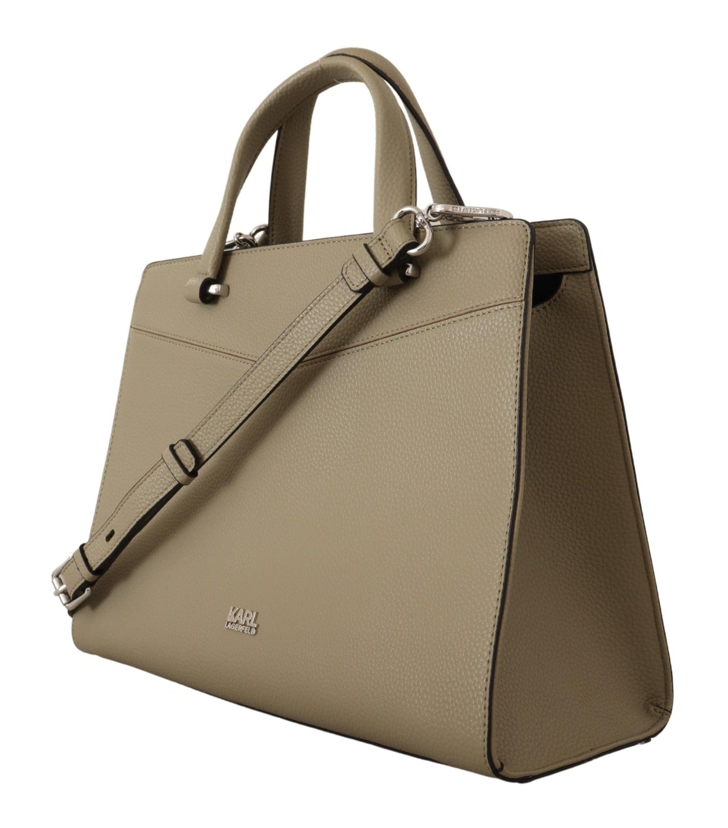 Karl Lagerfeld Sage Green Leather Tote Bag | Fashionsarah.com