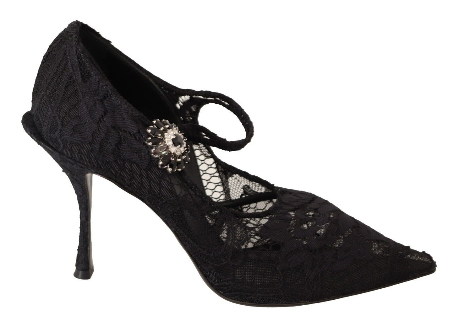 Dolce & Gabbana Elegant Black Lace Stiletto Pumps | Fashionsarah.com